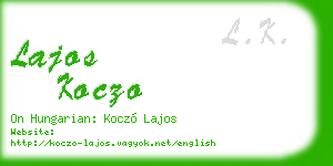 lajos koczo business card