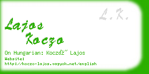 lajos koczo business card